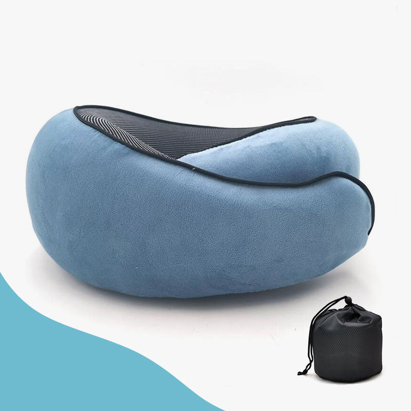 Memory Foam Travel Pillow – Comfortable Neck Support for Flights & Travel ✈️💤
