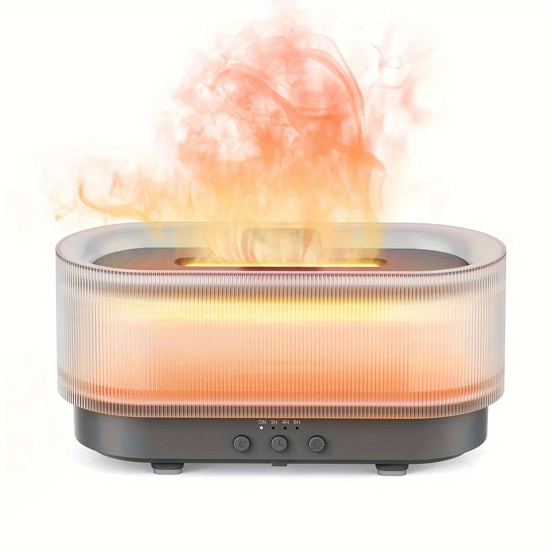 Flame Aroma Humidifier – Ultrasonic Essential Oil Diffuser with LED Flame Effect 🔥
