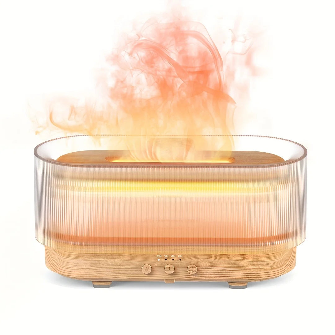 Flame Aroma Humidifier – Ultrasonic Essential Oil Diffuser with LED Flame Effect 🔥