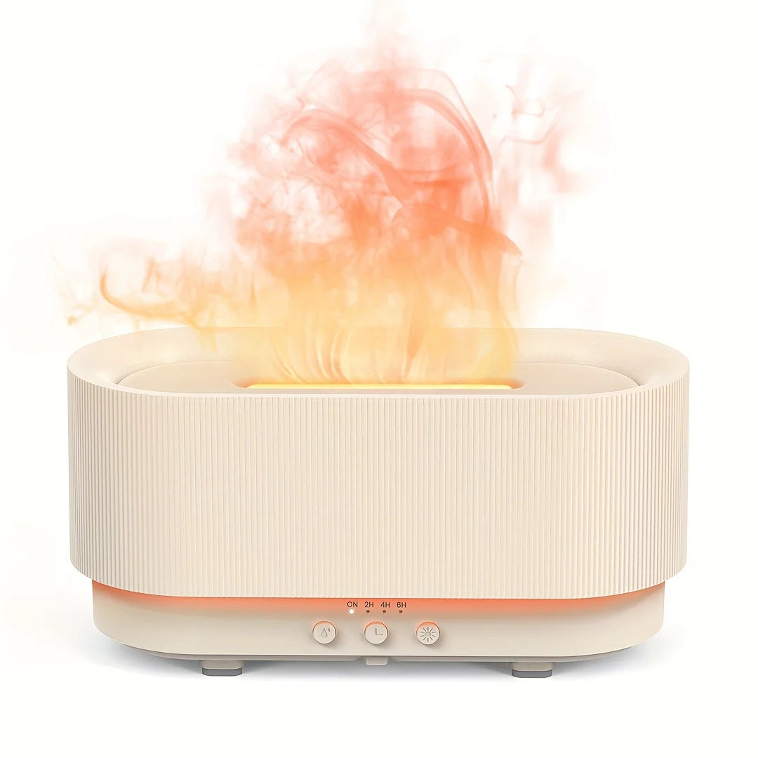 Flame Aroma Humidifier – Ultrasonic Essential Oil Diffuser with LED Flame Effect 🔥