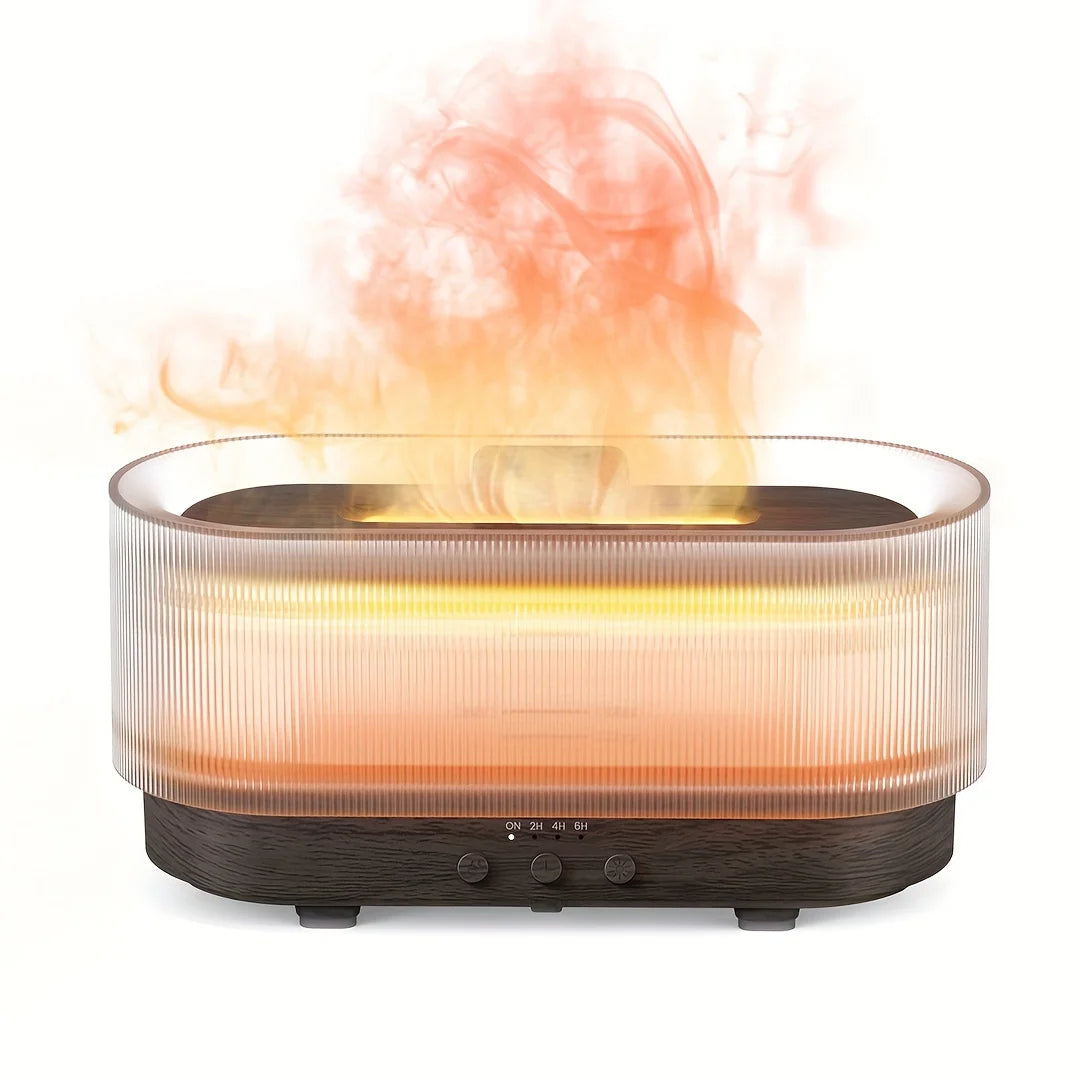 Flame Aroma Humidifier – Ultrasonic Essential Oil Diffuser with LED Flame Effect 🔥