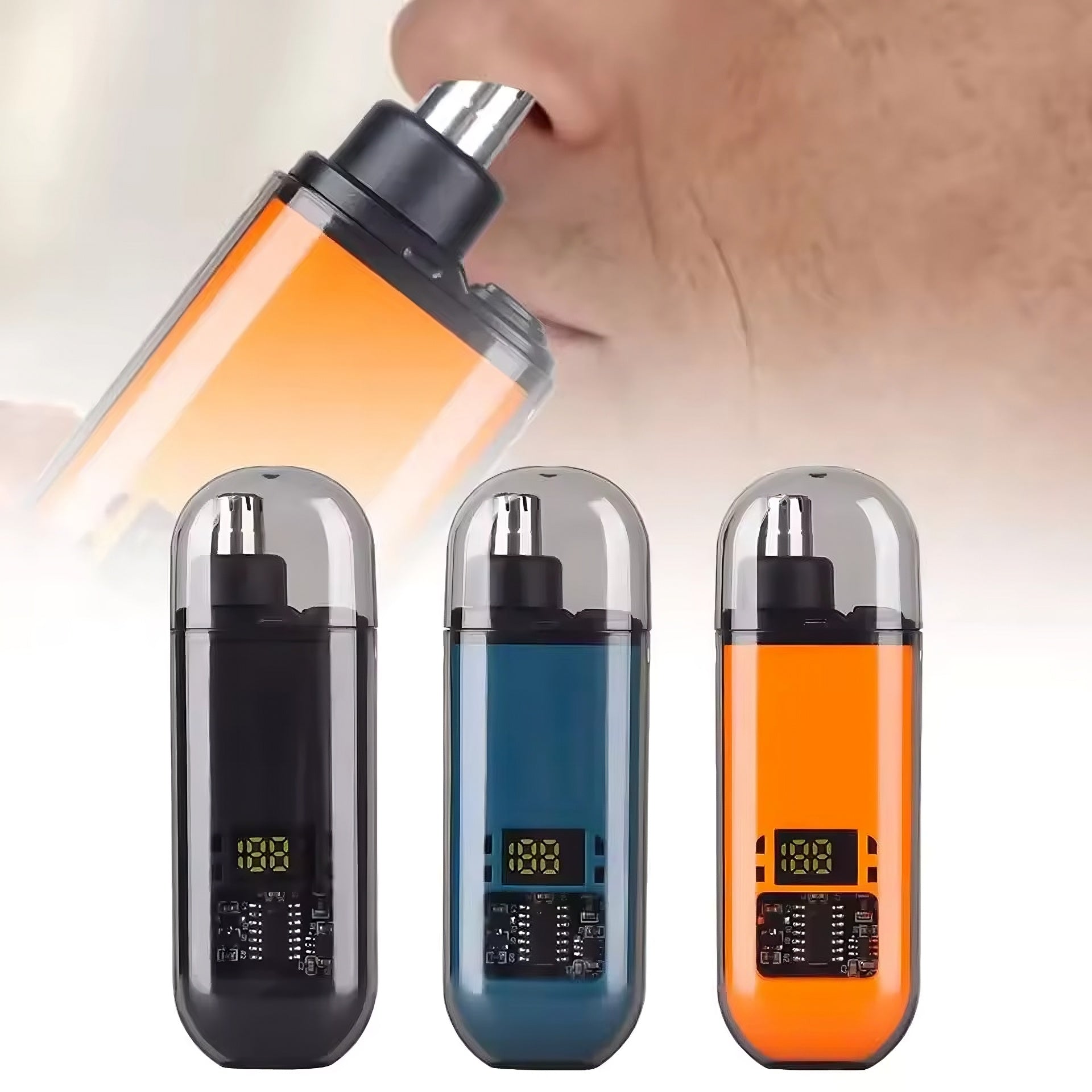 Mini Electric Nose & Ear Hair Trimmer – USB Rechargeable Precision Grooming Tool