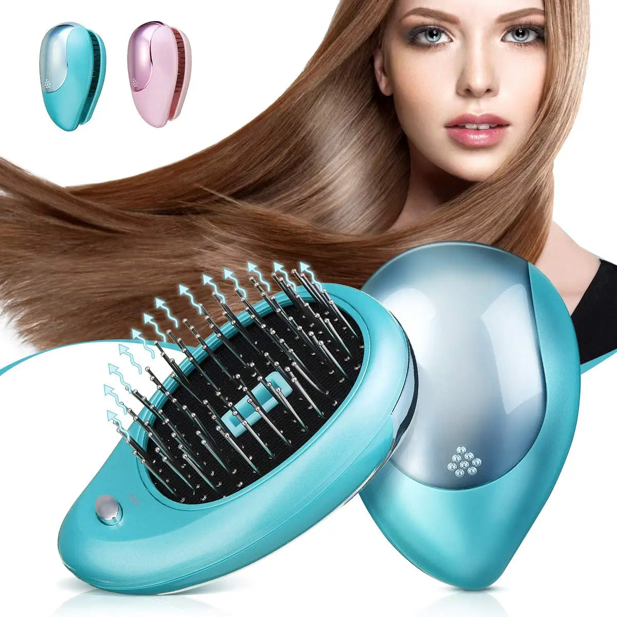 Ionic Electric Hair Brush – Anti-Frizz Detangling & Scalp Massage Brush ✨💆‍♀️