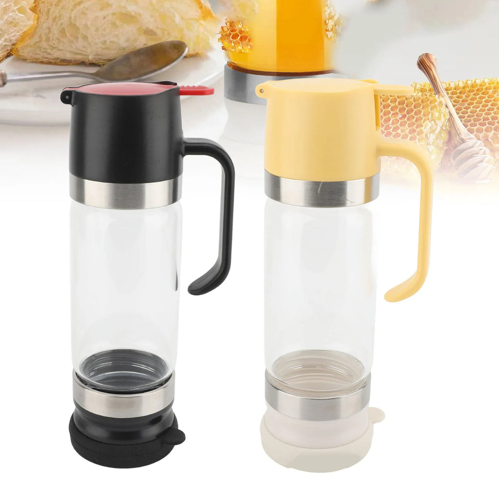 No-Drip Glass Honey Dispenser – Mess-Free Syrup & Honey Pourer