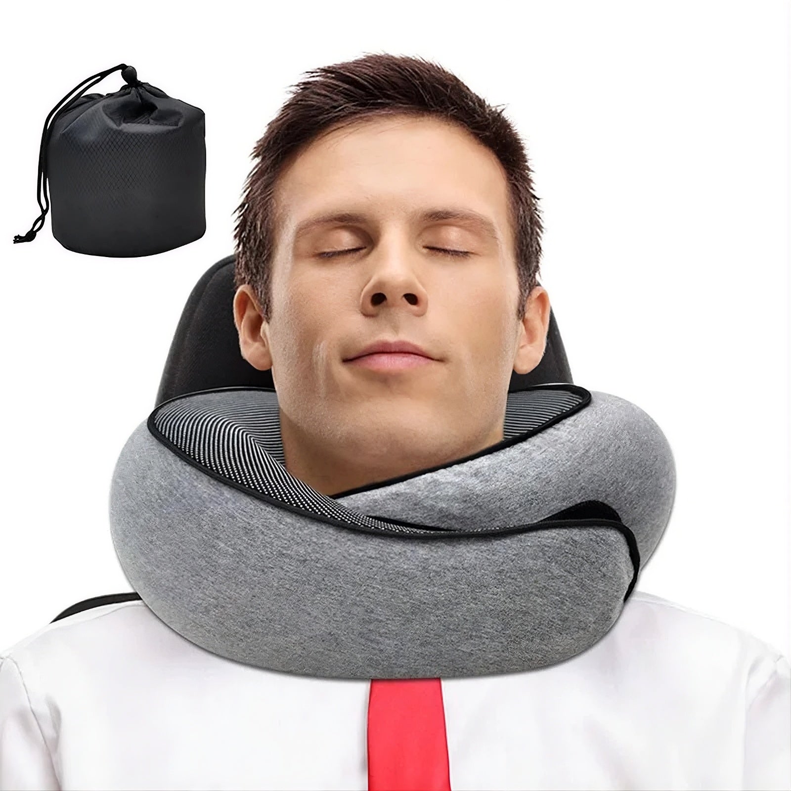 Memory Foam Travel Pillow – Comfortable Neck Support for Flights & Travel ✈️💤