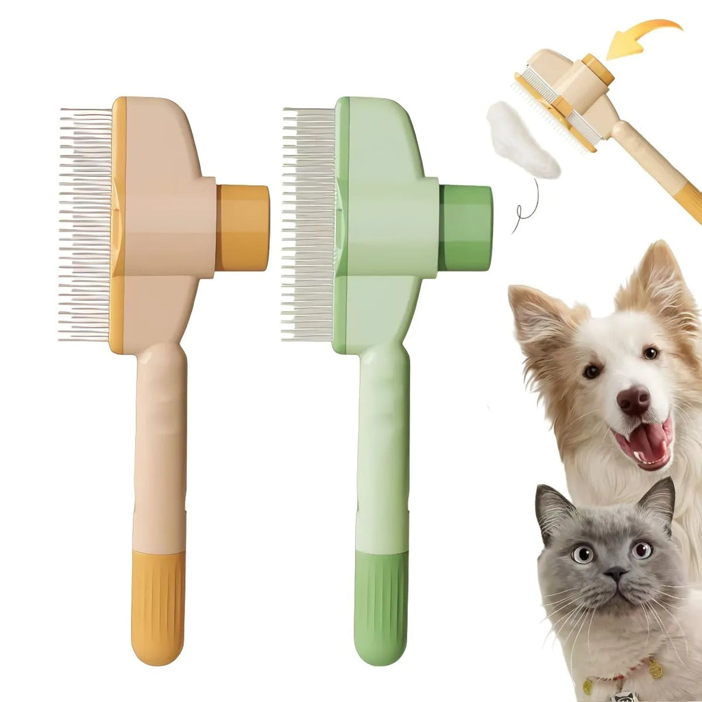 Self-Cleaning Pet Grooming & Flea Comb – Deshedding Brush for Cats & Dogs 🐶🐱✨