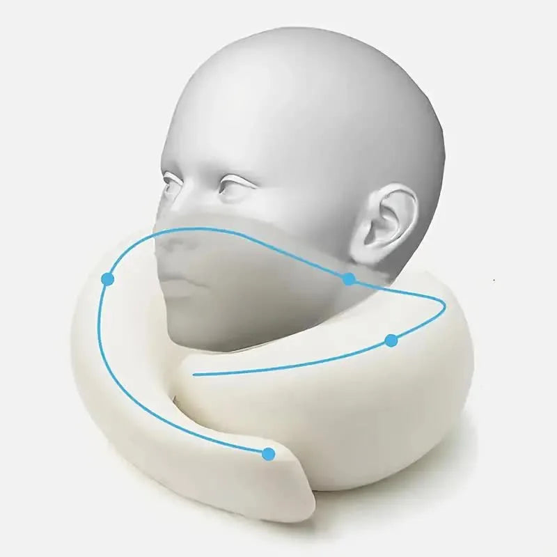Memory Foam Travel Pillow – Comfortable Neck Support for Flights & Travel ✈️💤