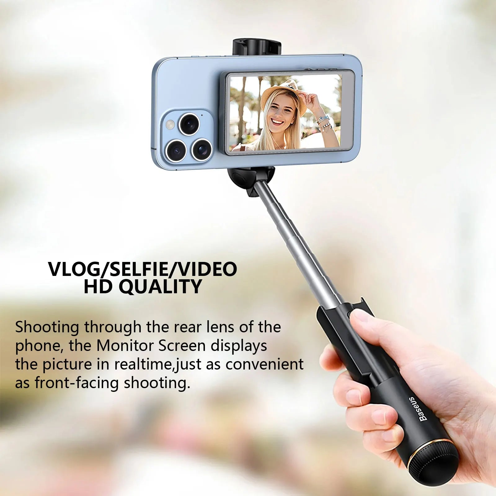 4K Wireless Vlog Selfie Monitor – MagSafe Screen for iPhone Creators