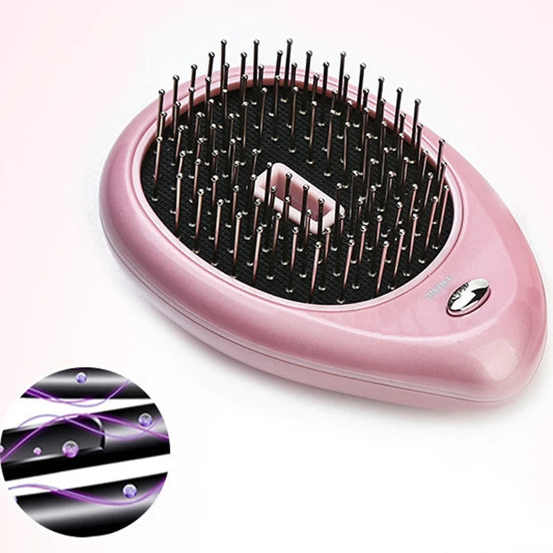 Ionic Electric Hair Brush – Anti-Frizz Detangling & Scalp Massage Brush ✨💆‍♀️