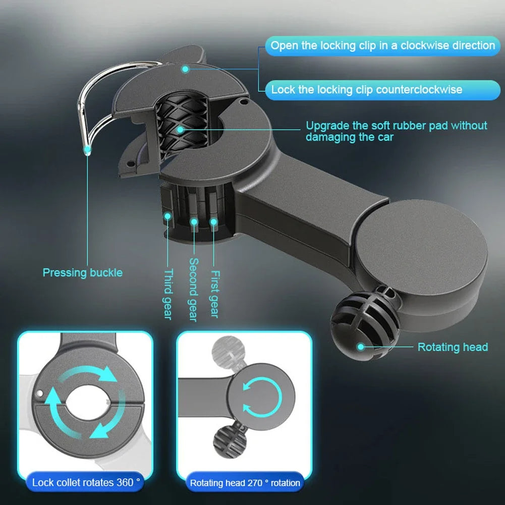 Dual Head Car Seat Fan – Rechargeable Backseat Cooling Fan for Kids & Pets 🚗❄️🐶👶