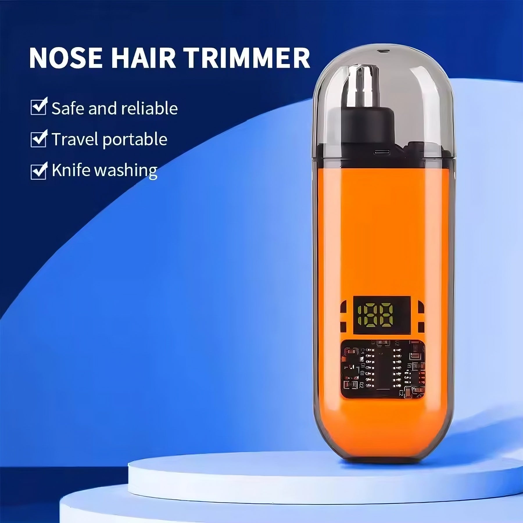 Mini Electric Nose & Ear Hair Trimmer – USB Rechargeable Precision Grooming Tool