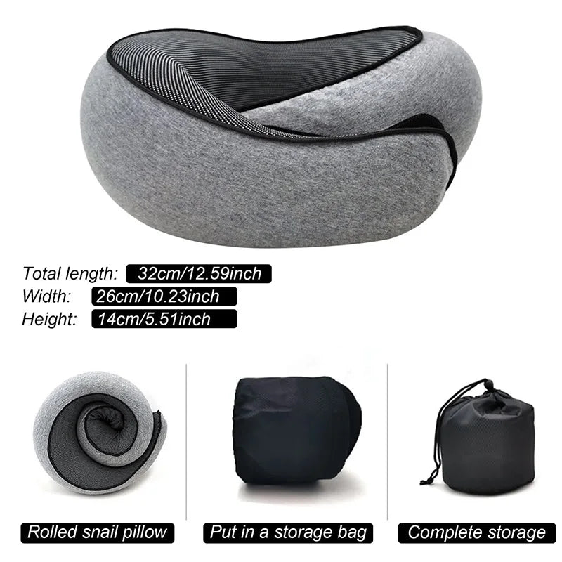 Memory Foam Travel Pillow – Comfortable Neck Support for Flights & Travel ✈️💤