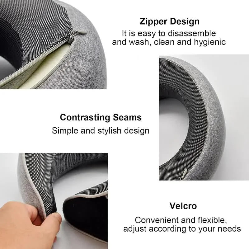 Memory Foam Travel Pillow – Comfortable Neck Support for Flights & Travel ✈️💤