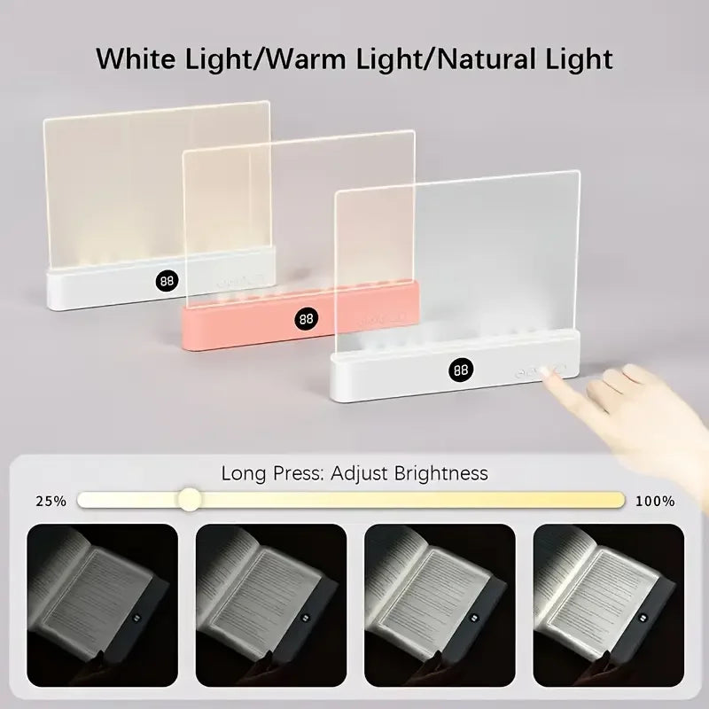Smart LED Book Light – Rechargeable Reading Light for Eye Protection 📚