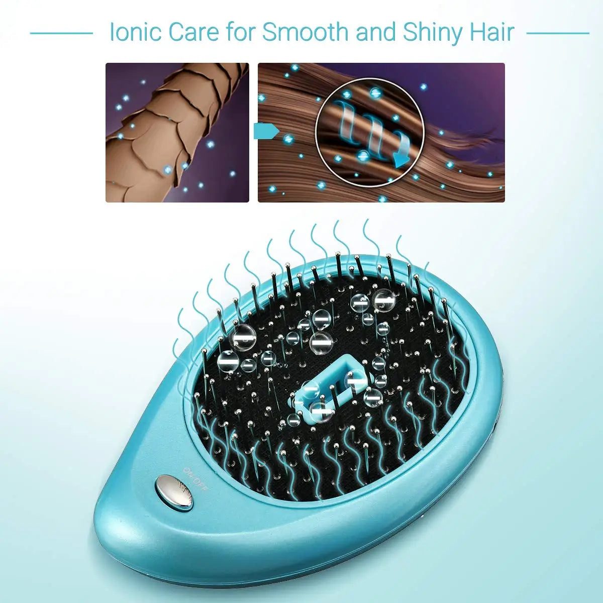 Ionic Electric Hair Brush – Anti-Frizz Detangling & Scalp Massage Brush ✨💆‍♀️