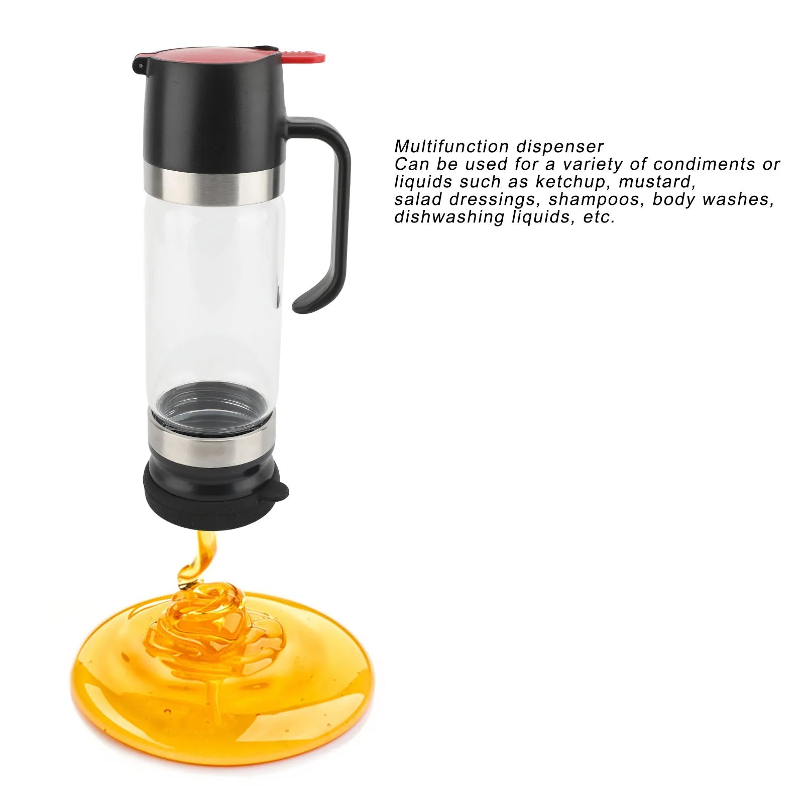 No-Drip Glass Honey Dispenser – Mess-Free Syrup & Honey Pourer