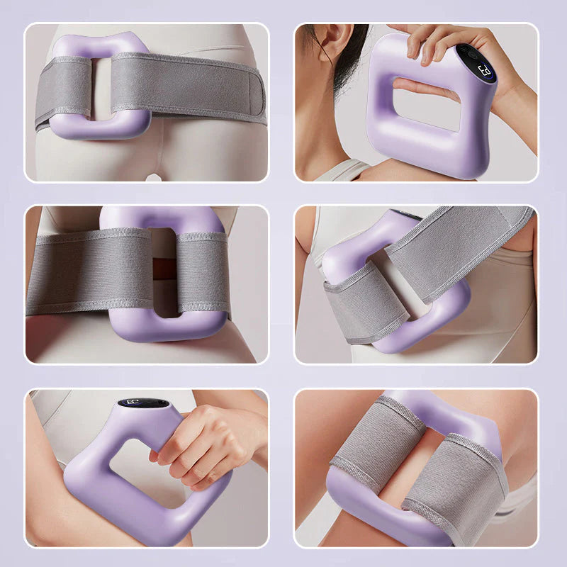 Hands-Free Percussion Massage Gun – 360° Deep Tissue Muscle Recovery ✨💪