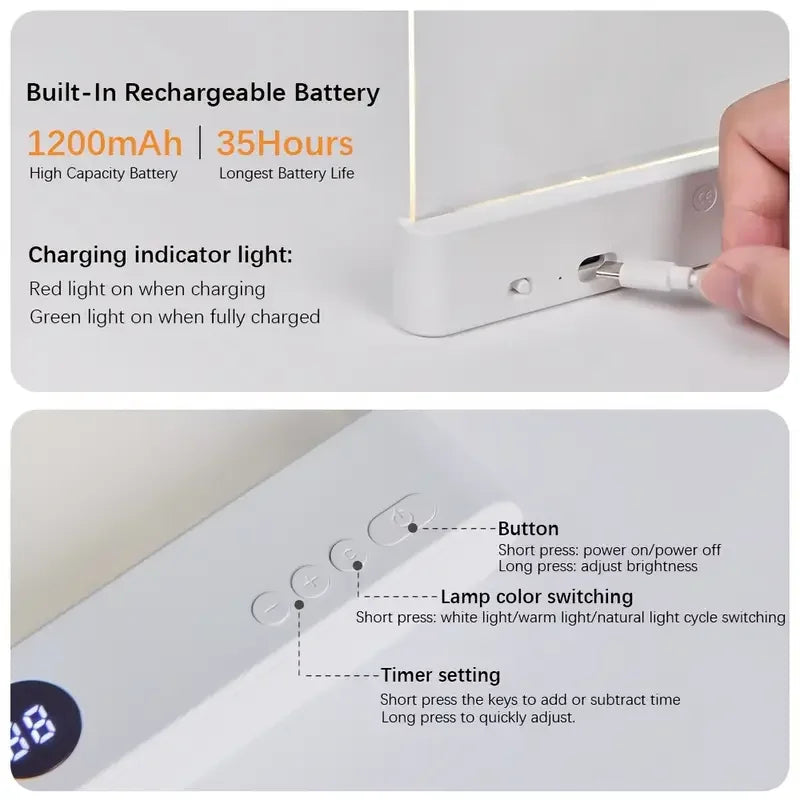 Smart LED Book Light – Rechargeable Reading Light for Eye Protection 📚