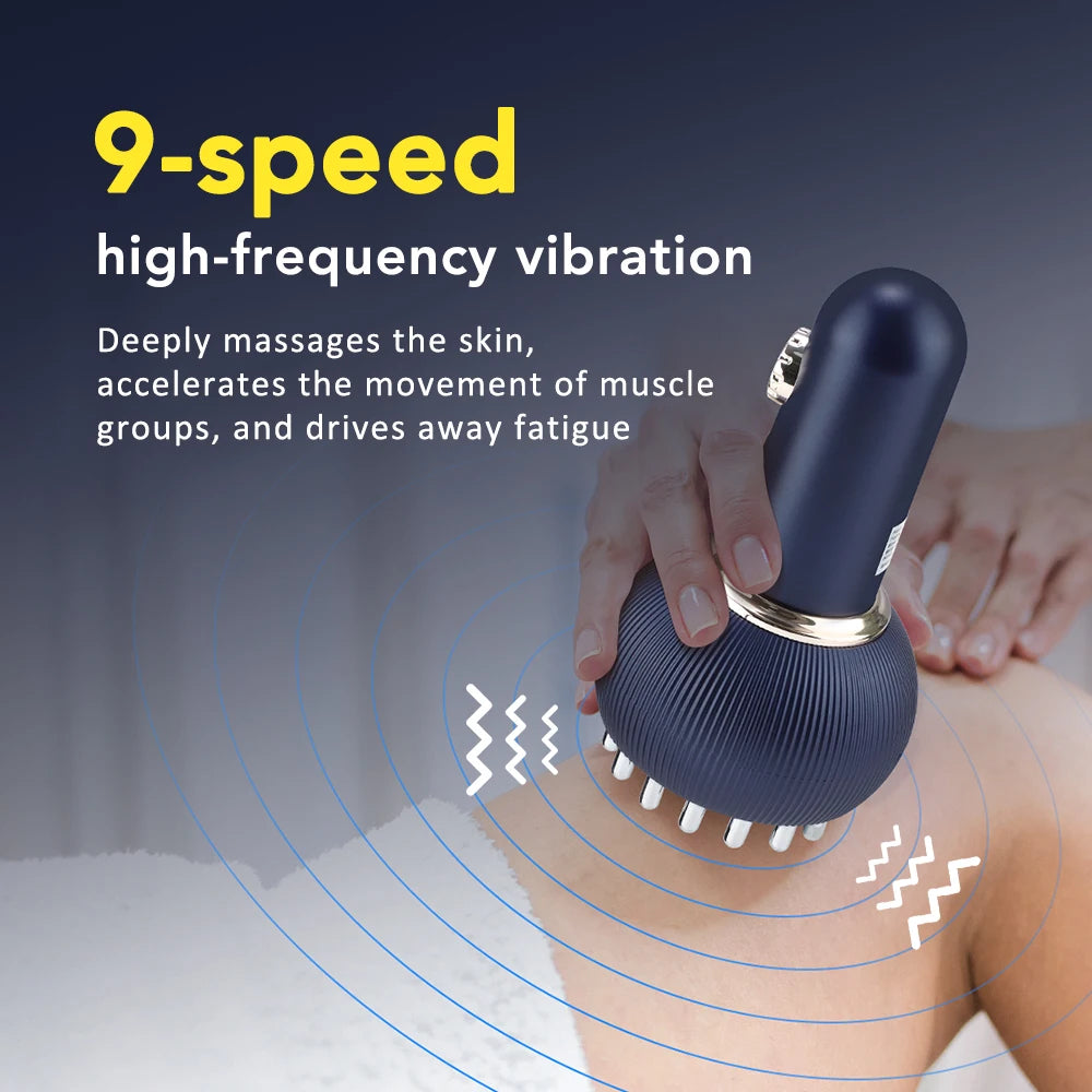Electric Gua Sha & Cupping Massager – Microcurrent Hot Compress Therapy for Muscle Relief ✨💆‍♀️🔥