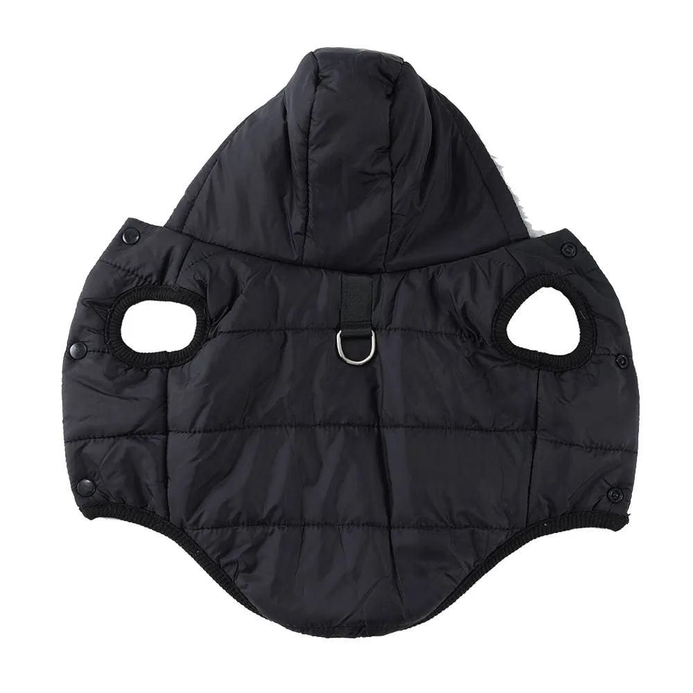 Warm Hooded Dog Jacket – Fleece Winter Coat for Small Dogs & Cats