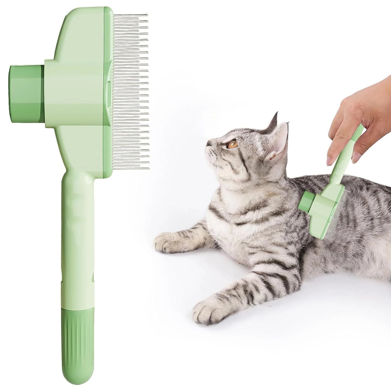 Self-Cleaning Pet Grooming & Flea Comb – Deshedding Brush for Cats & Dogs 🐶🐱✨