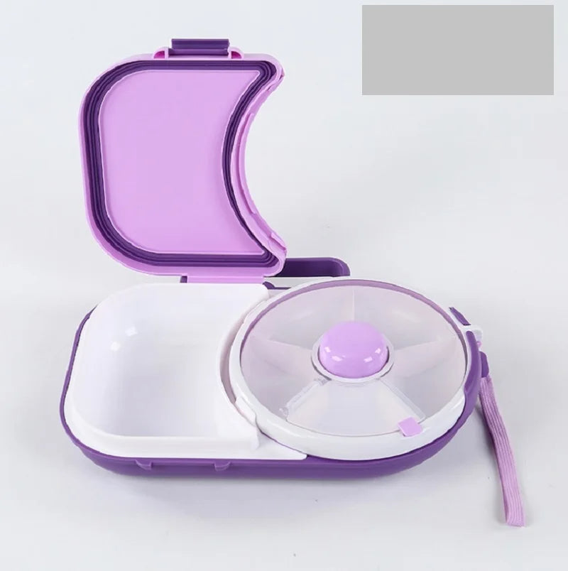 Rotating Kids Lunchbox – Snack Spinner Bento Box for School & Travel 🍎