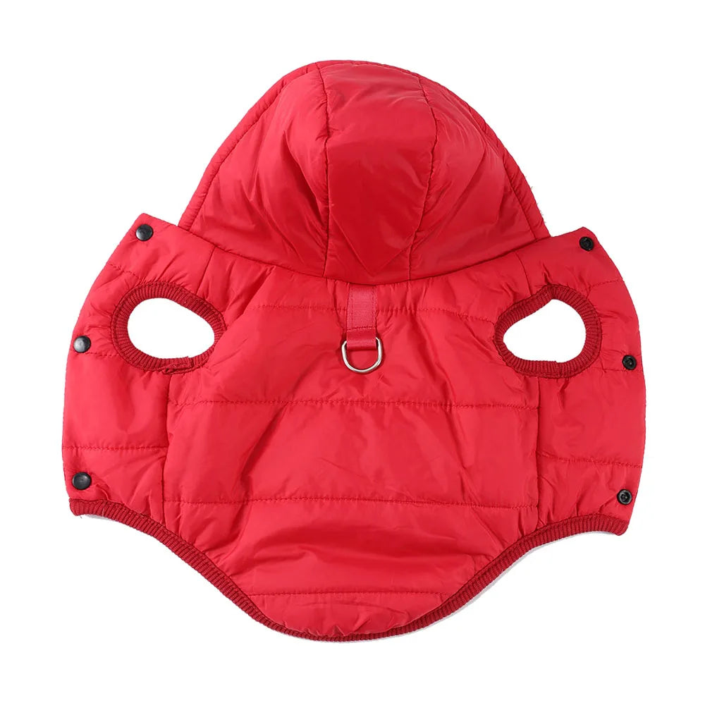 Warm Hooded Dog Jacket – Fleece Winter Coat for Small Dogs & Cats