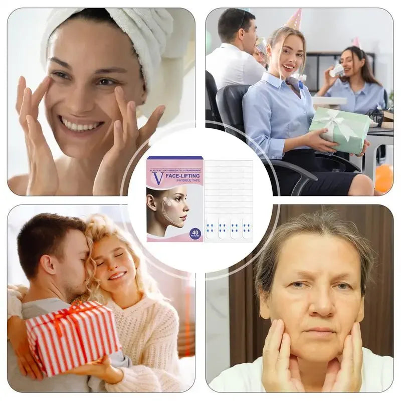 Instantly Lift and Sculpt Your Jawline With VLift™ Invisible Face Tape