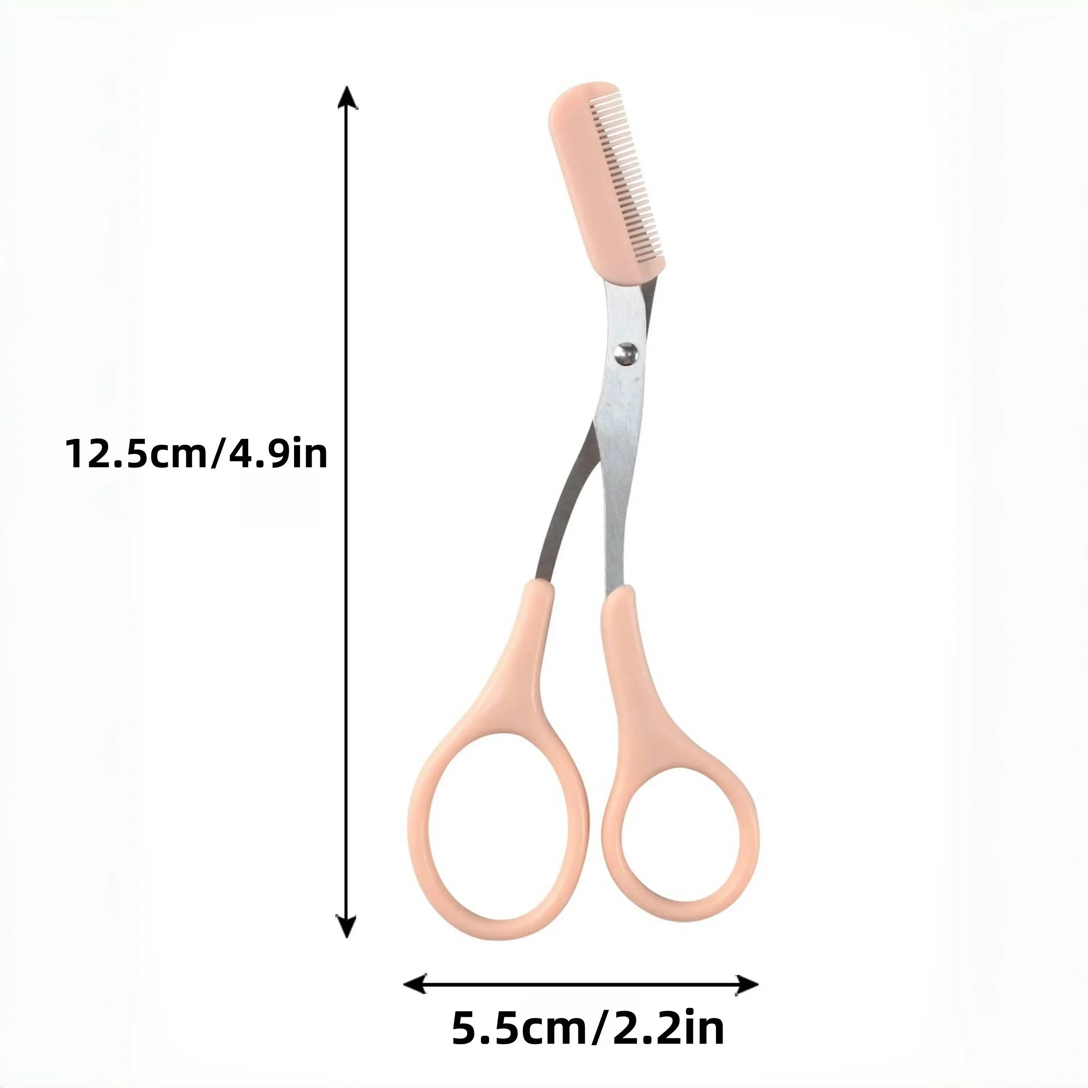 Eyebrow Trimming Scissors with Comb | Precision Brow Grooming Tool